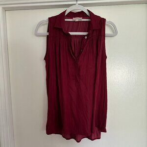 Burgundy Blouse -- XS